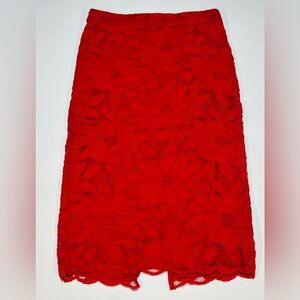 Bebe Red Lace Skirt